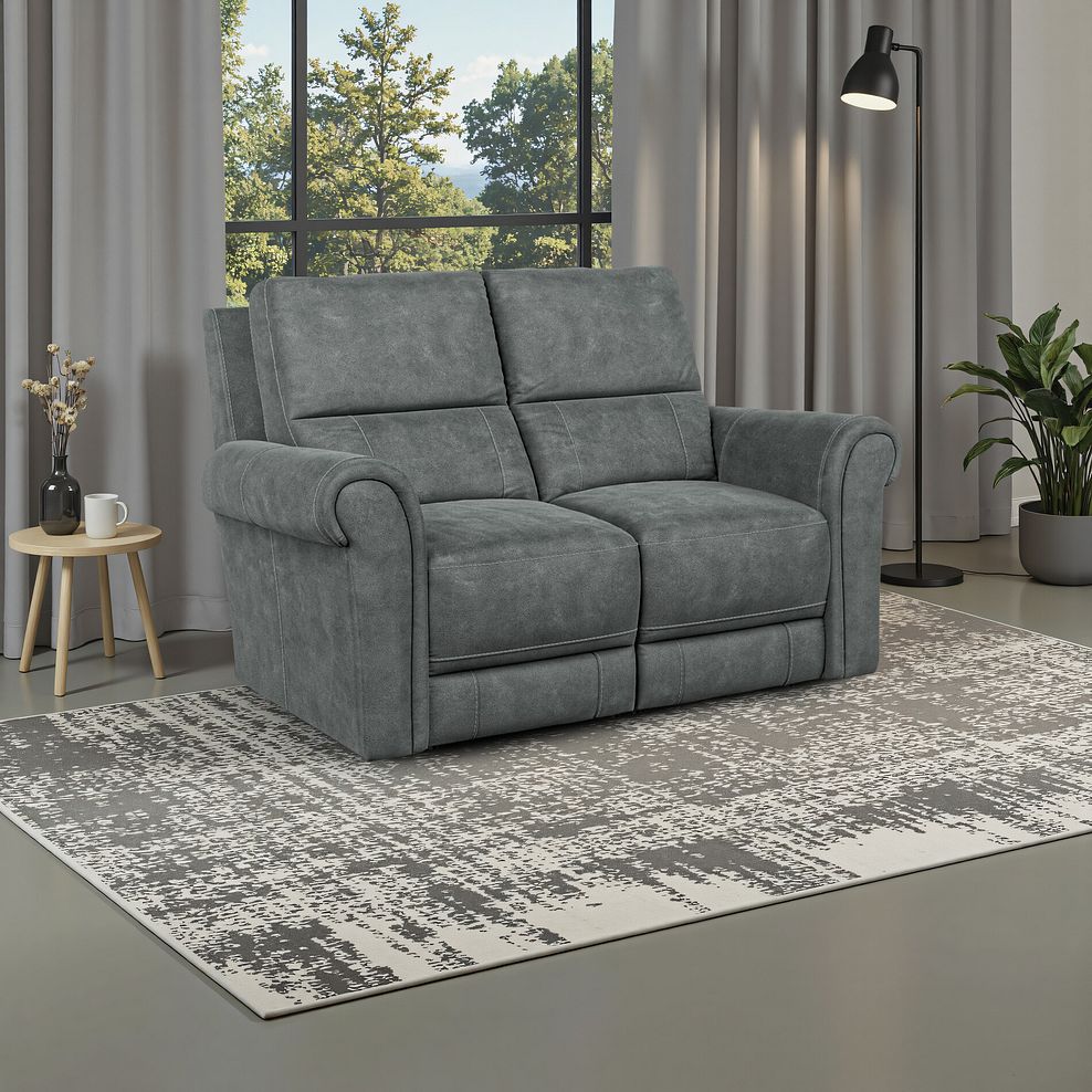 Colorado 2 Seater Sofa in Miller Grey Fabric 1