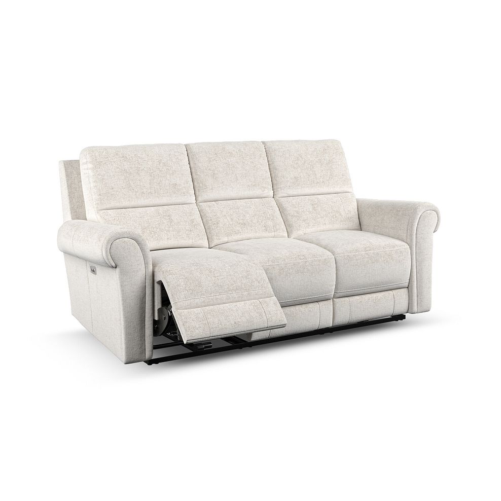 Colorado 3 Seater Electric Recliner in Hopsack Natural Fabric 2