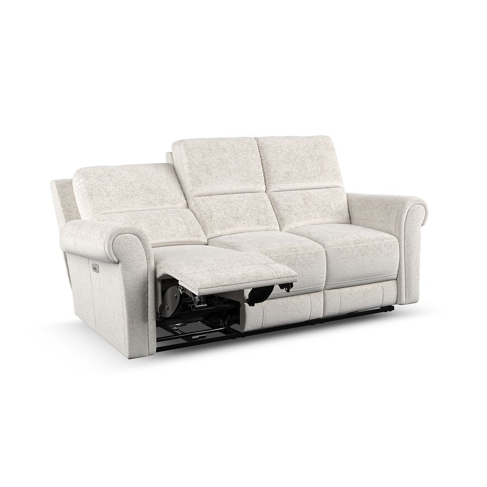 Colorado 3 Seater Electric Recliner in Hopsack Natural Fabric 3