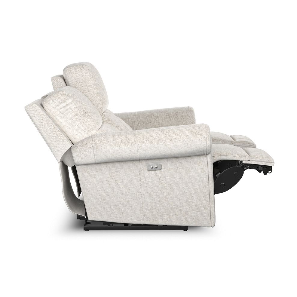 Colorado 3 Seater Electric Recliner in Hopsack Natural Fabric 7