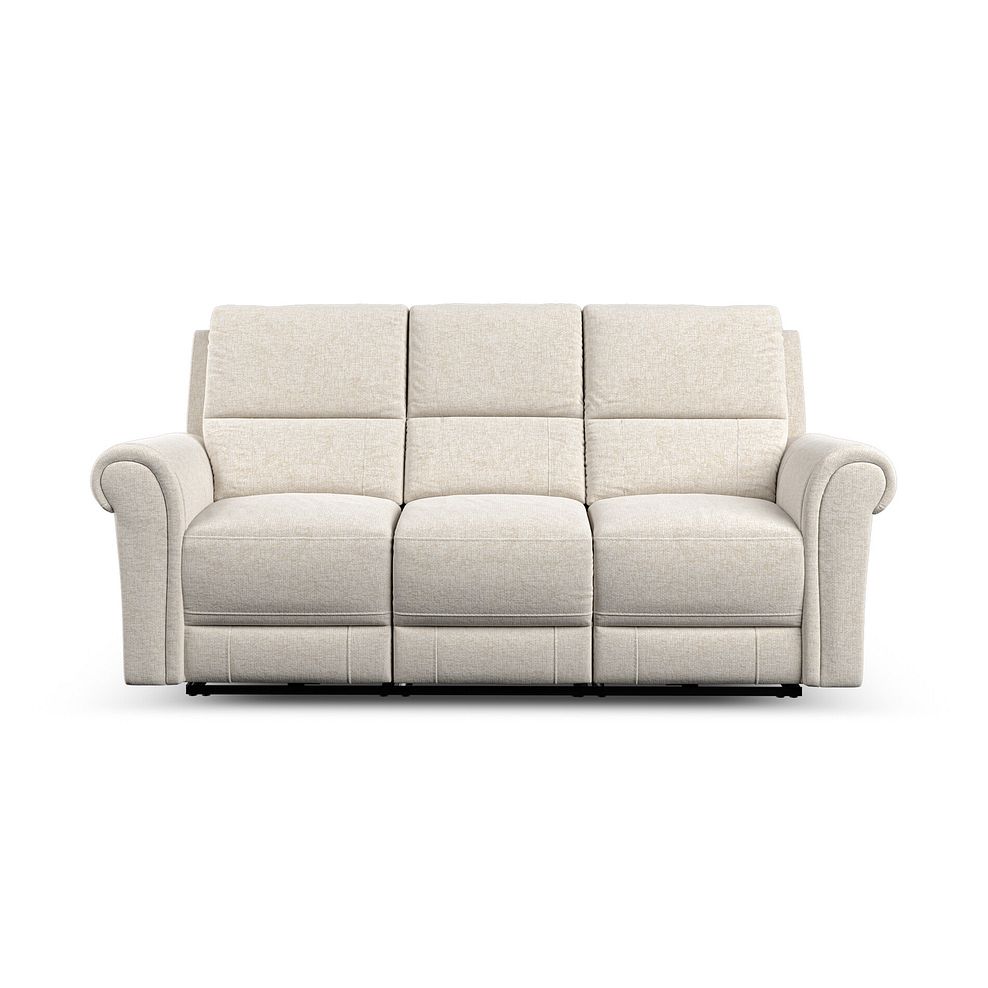 Colorado 3 Seater Electric Recliner in Hopsack Natural Fabric 6