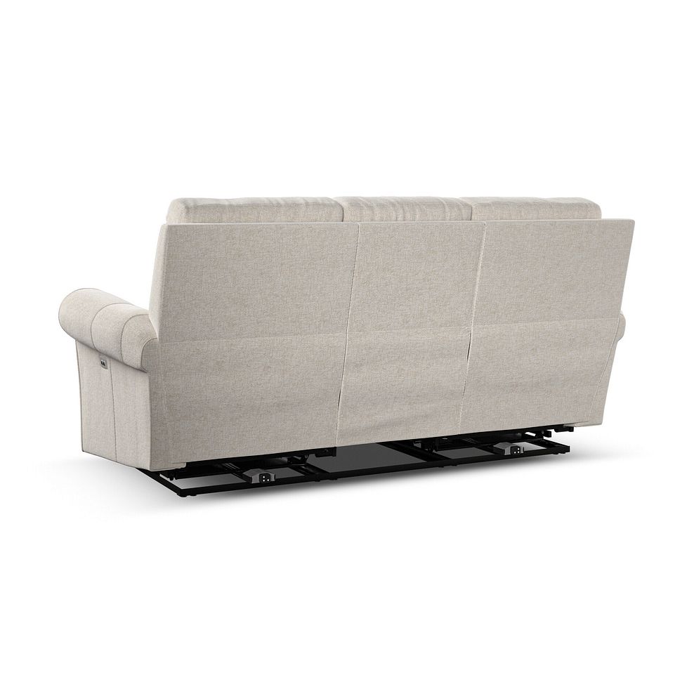 Colorado 3 Seater Electric Recliner in Hopsack Natural Fabric 7