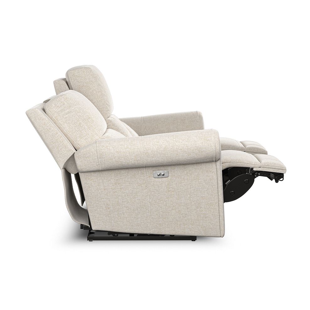Colorado 3 Seater Electric Recliner in Hopsack Natural Fabric 9