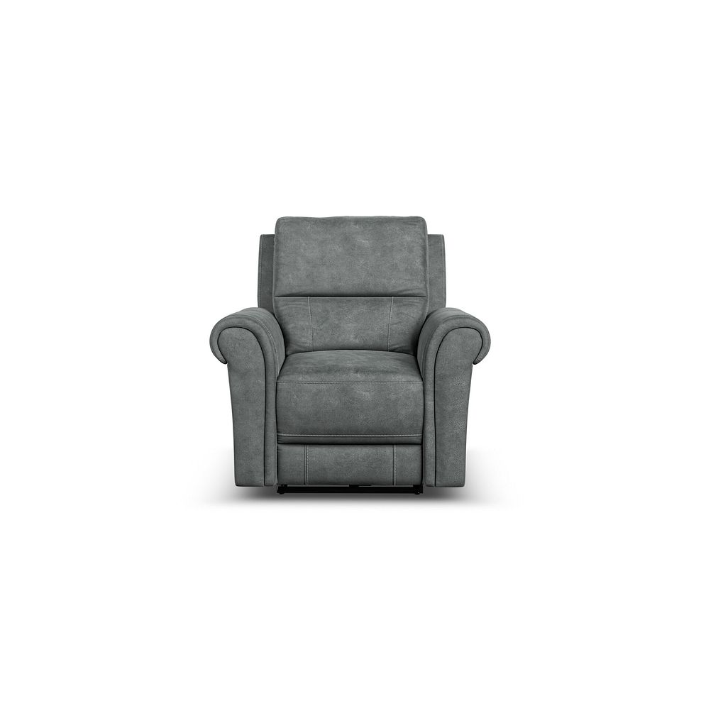 Colorado Electric Recliner Armchair in Miller Grey Fabric 4