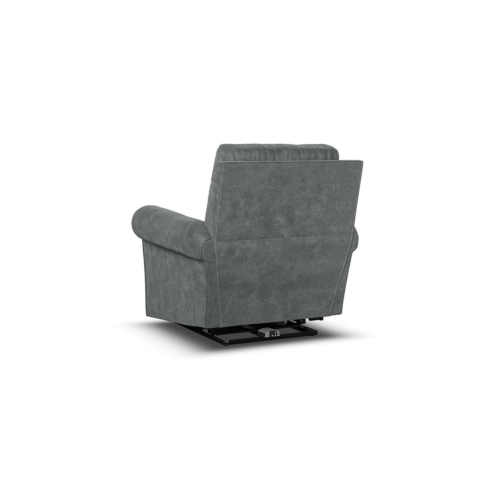 Colorado Electric Recliner Armchair in Miller Grey Fabric 5