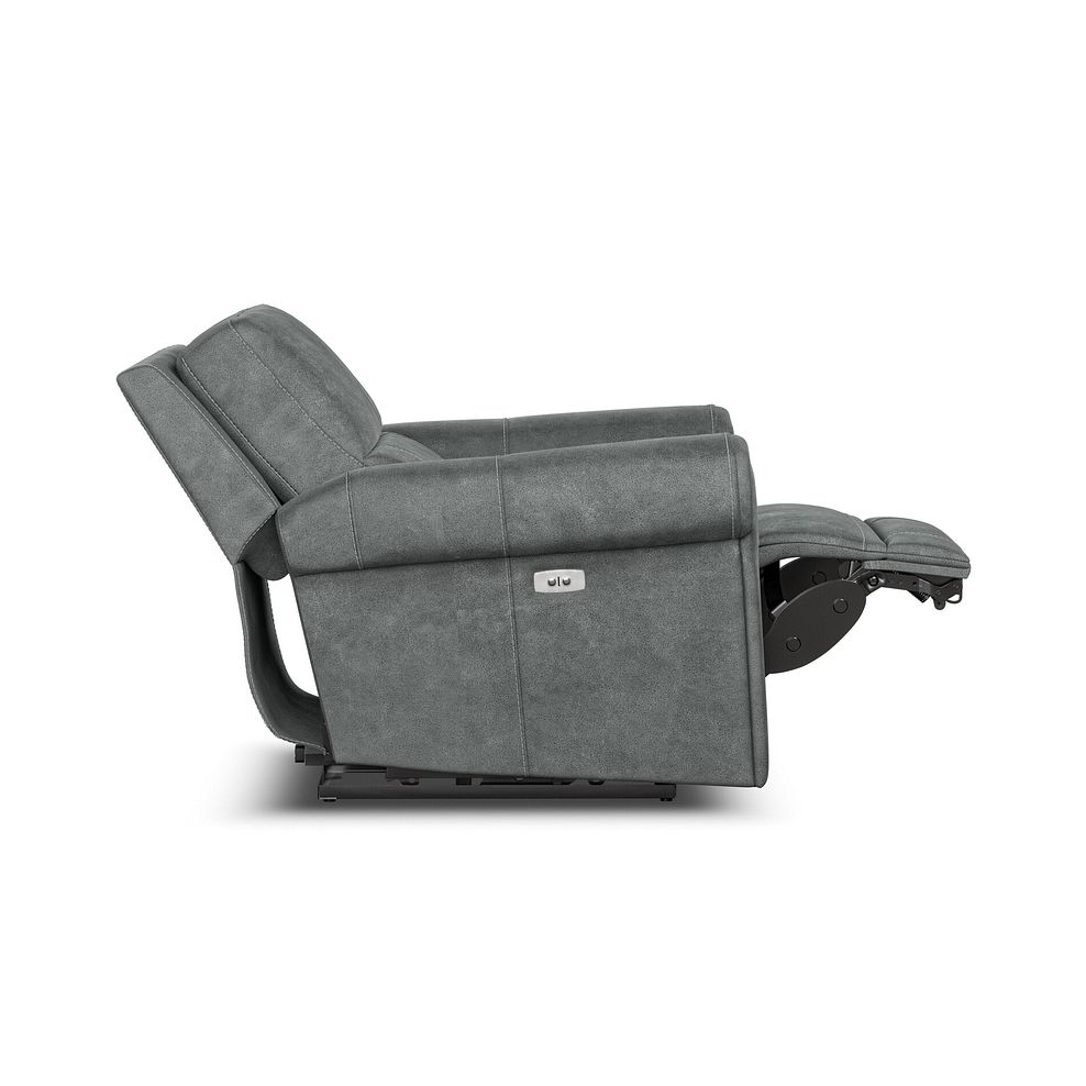 Colorado Electric Recliner Armchair in Miller Grey Fabric 7