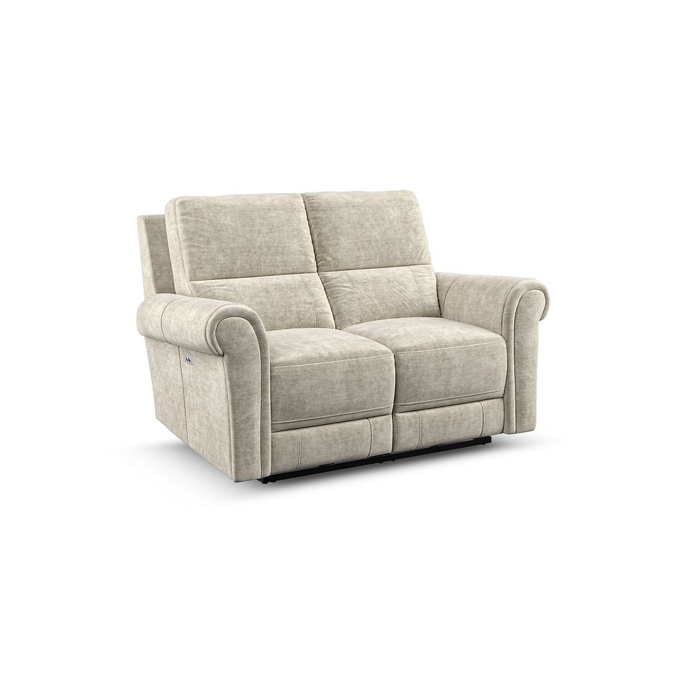 Colorado 2 Seater Electric Recliner in Plush Beige Fabric 1