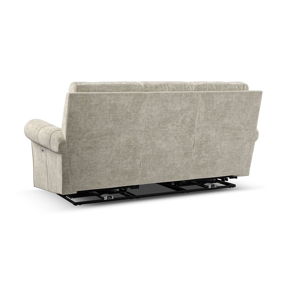 Colorado 3 Seater Electric Recliner in Plush Beige Fabric 8