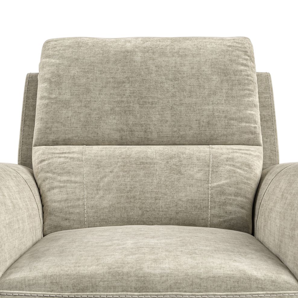 Colorado Electric Recliner Armchair in Plush Beige Fabric 9