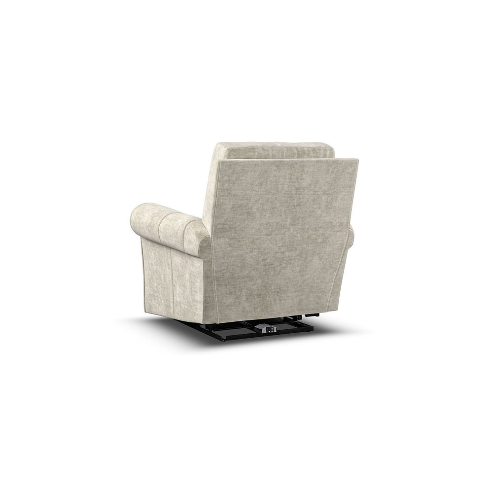Colorado Electric Recliner Armchair in Plush Beige Fabric 5