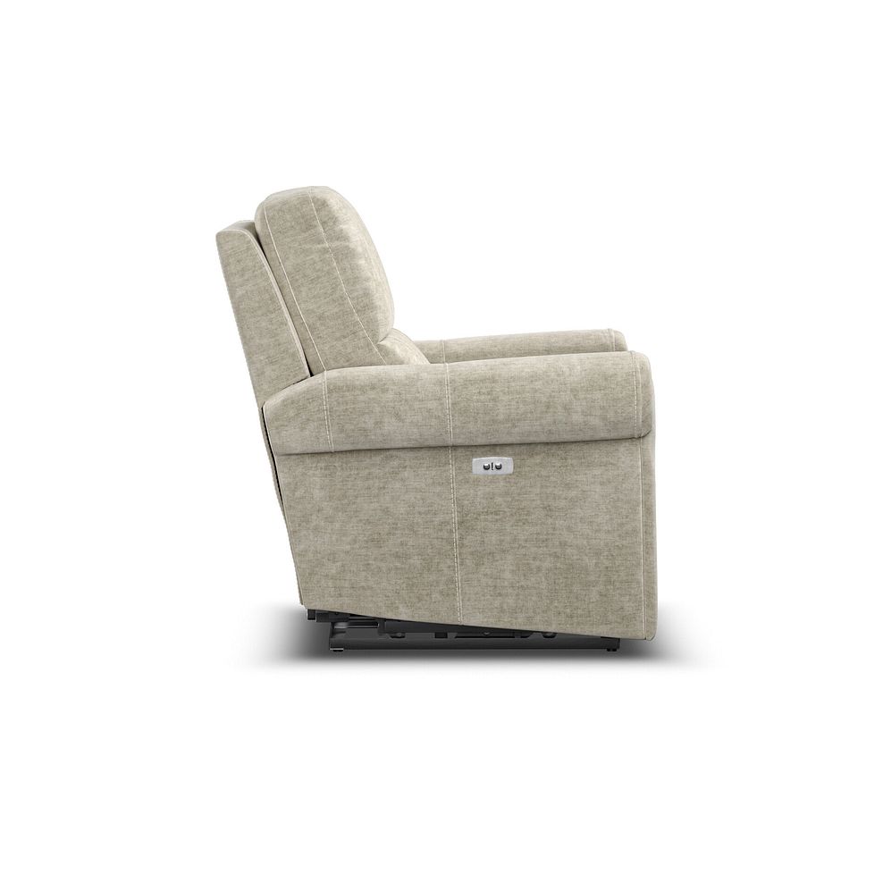 Colorado Electric Recliner Armchair in Plush Beige Fabric 6