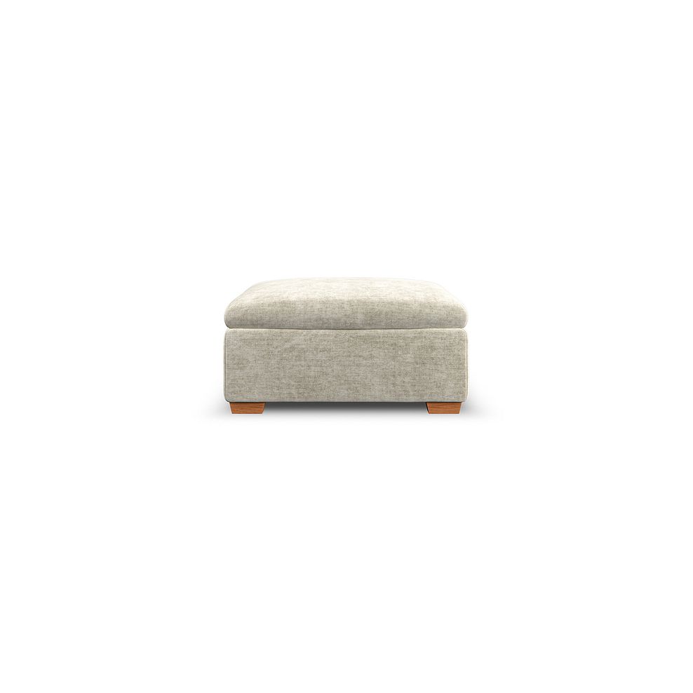 Colorado Storage Footstool in Plush Beige Fabric 3