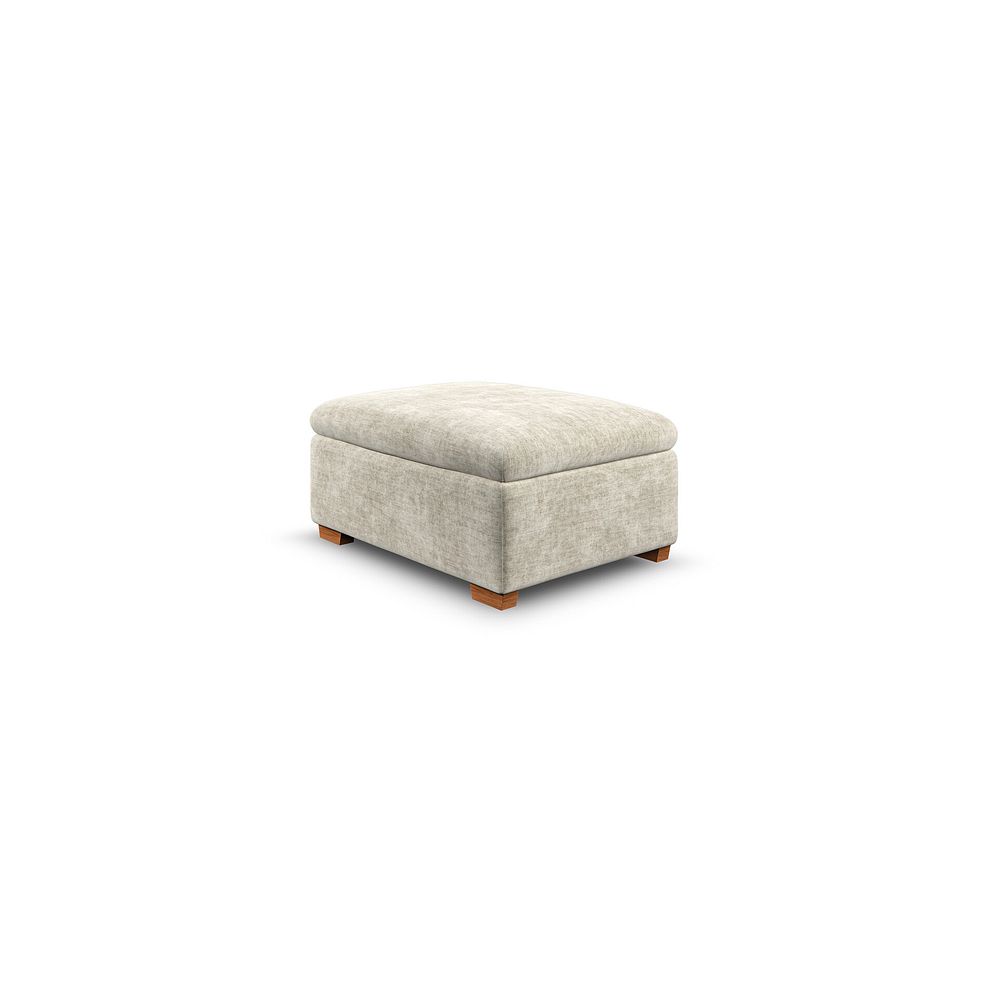 Colorado Storage Footstool in Plush Beige Fabric 4