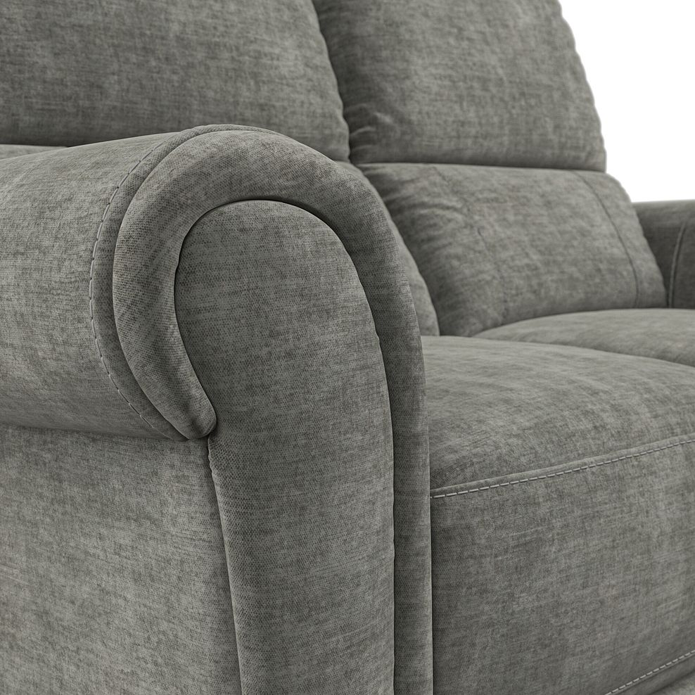 Colorado 2 Seater Electric Recliner in Plush Charcoal Fabric 10