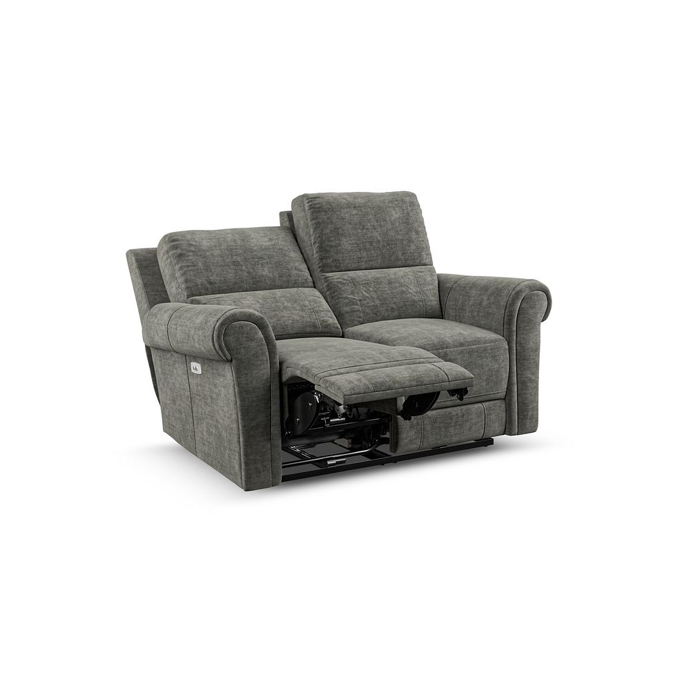 Colorado 2 Seater Electric Recliner in Plush Charcoal Fabric 3