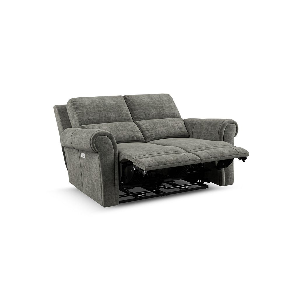 Colorado 2 Seater Electric Recliner in Plush Charcoal Fabric 4
