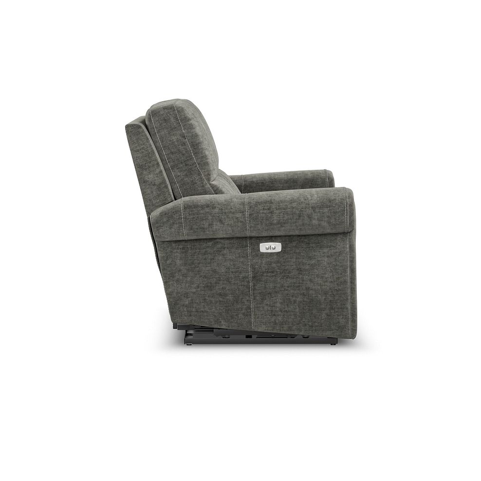 Colorado 2 Seater Electric Recliner in Plush Charcoal Fabric 7