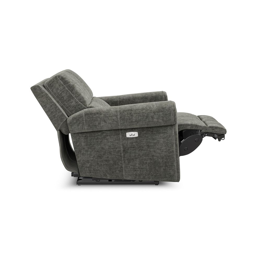 Colorado 2 Seater Electric Recliner in Plush Charcoal Fabric 8