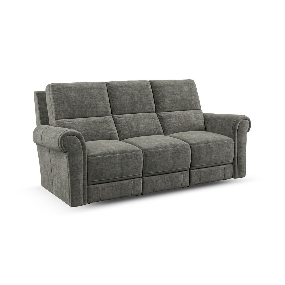 Colorado 3 Seater Sofa in Plush Charcoal Fabric 1