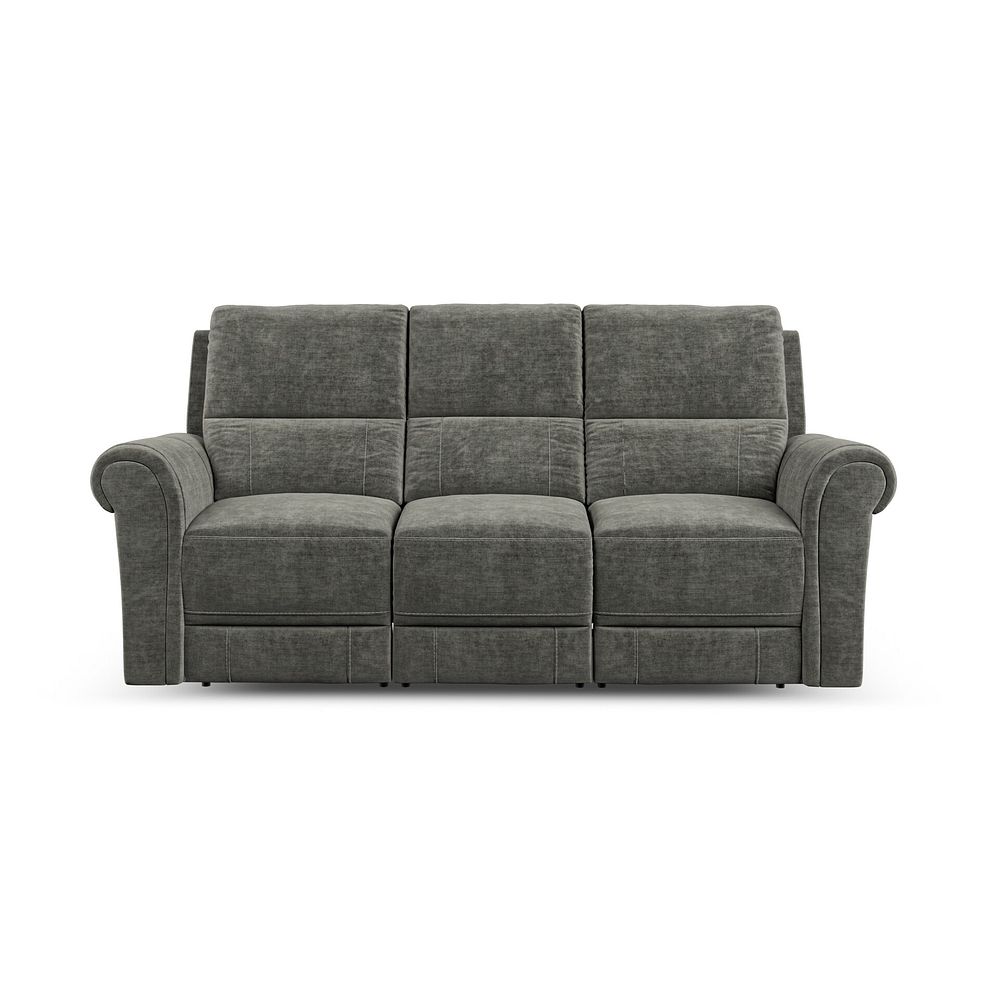 Colorado 3 Seater Sofa in Plush Charcoal Fabric 2