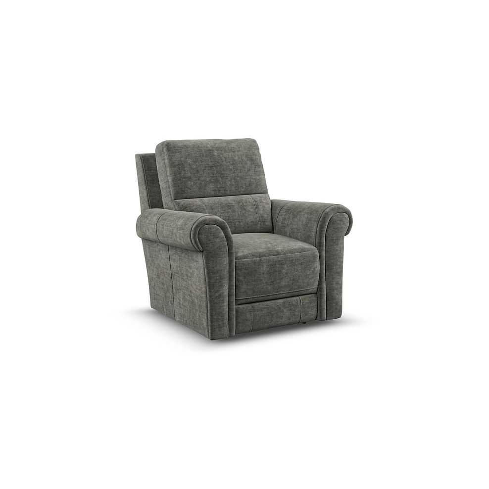 Colorado Armchair in Plush Charcoal Fabric 1