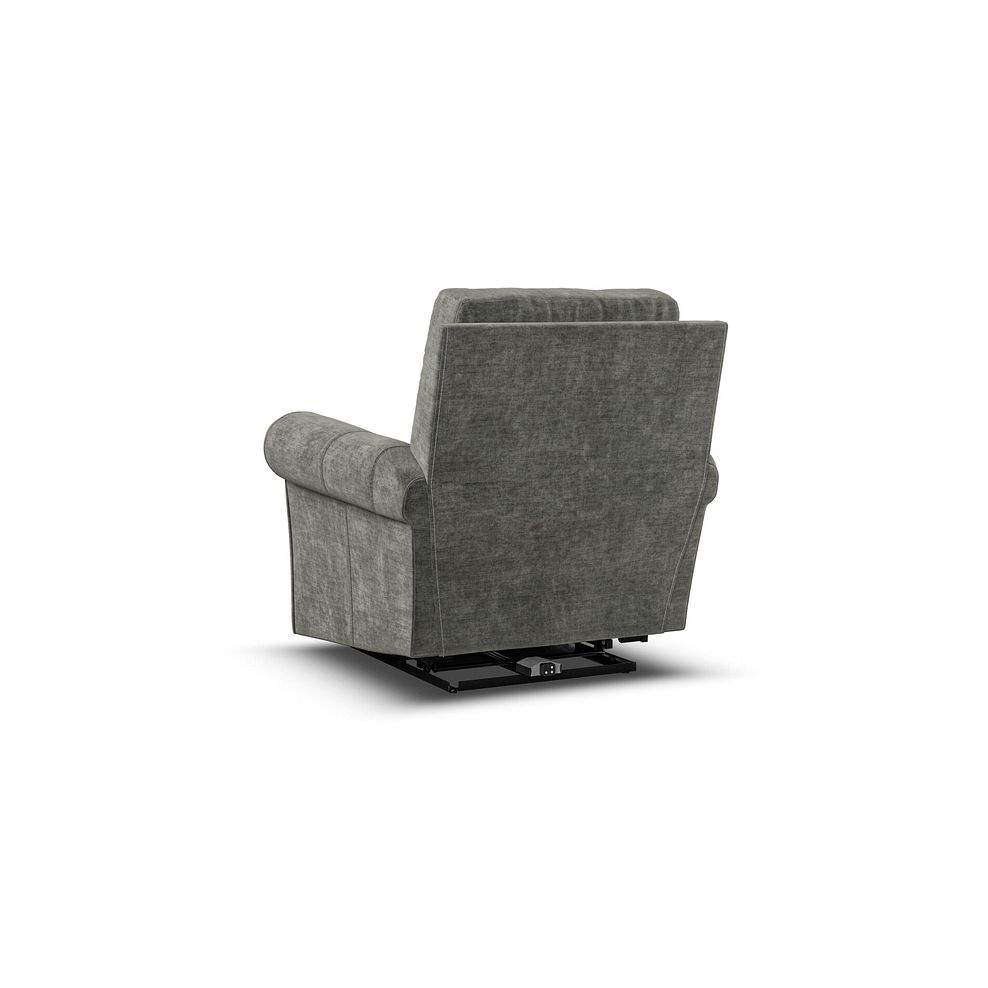Colorado Electric Recliner Armchair in Plush Charcoal Fabric 5