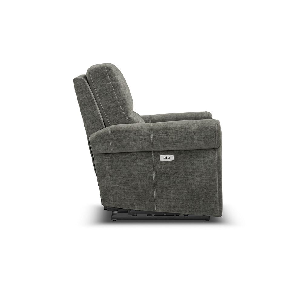Colorado Electric Recliner Armchair in Plush Charcoal Fabric 6