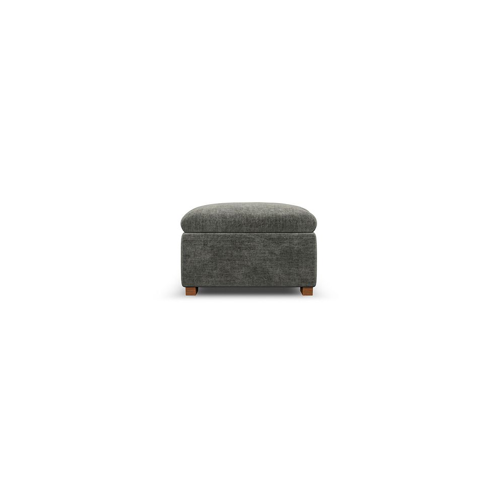 Colorado Storage Footstool in Plush Charcoal Fabric 5