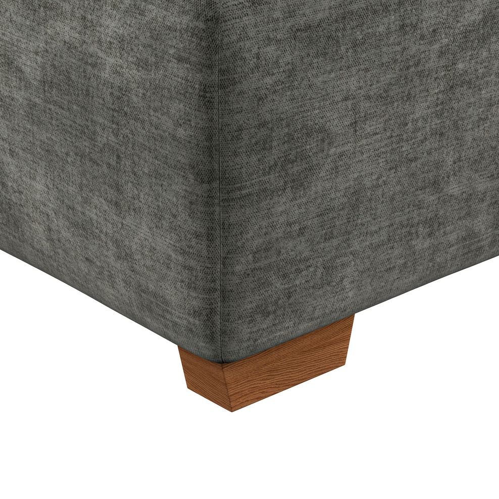 Colorado Storage Footstool in Plush Charcoal Fabric 7