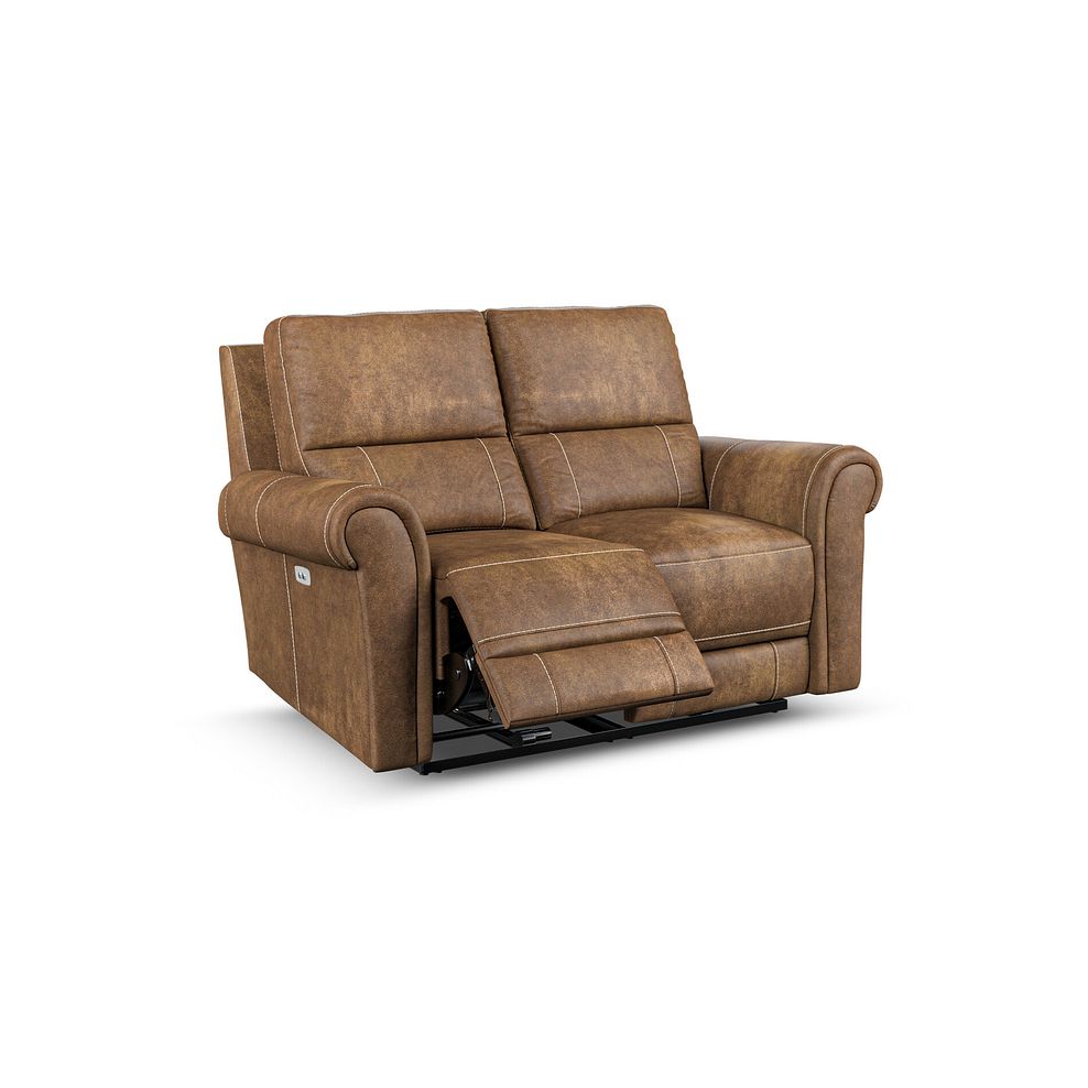 Colorado 2 Seater Electric Recliner in Ranch Brown Fabric 3