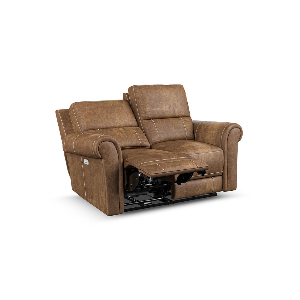Colorado 2 Seater Electric Recliner in Ranch Brown Fabric 4