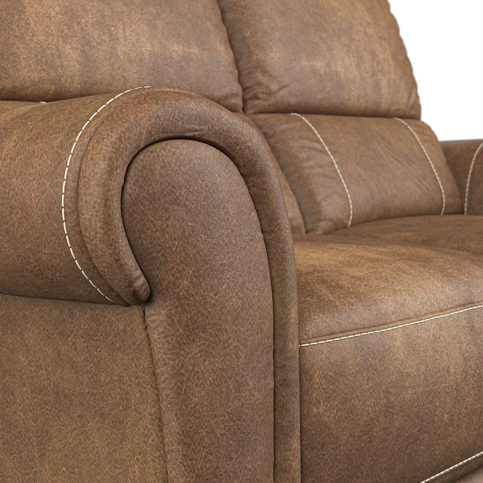 Colorado 2 Seater Sofa in Ranch Brown Fabric 7
