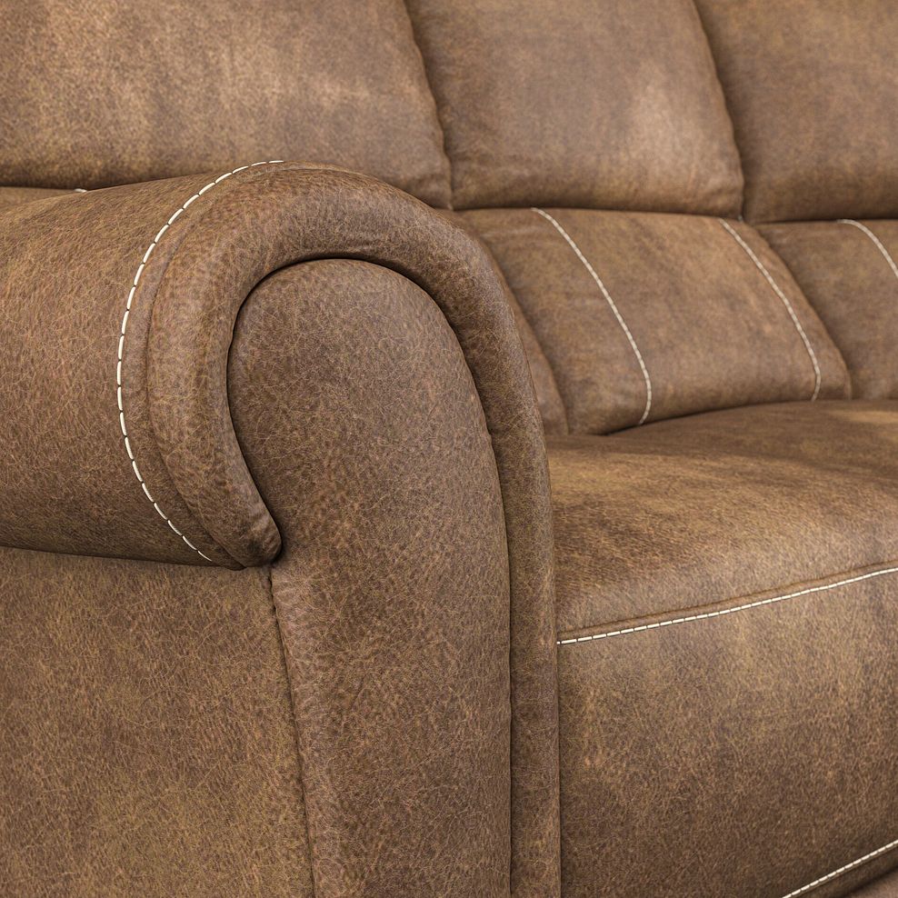 Colorado 3 Seater Sofa in Ranch Brown Fabric 7