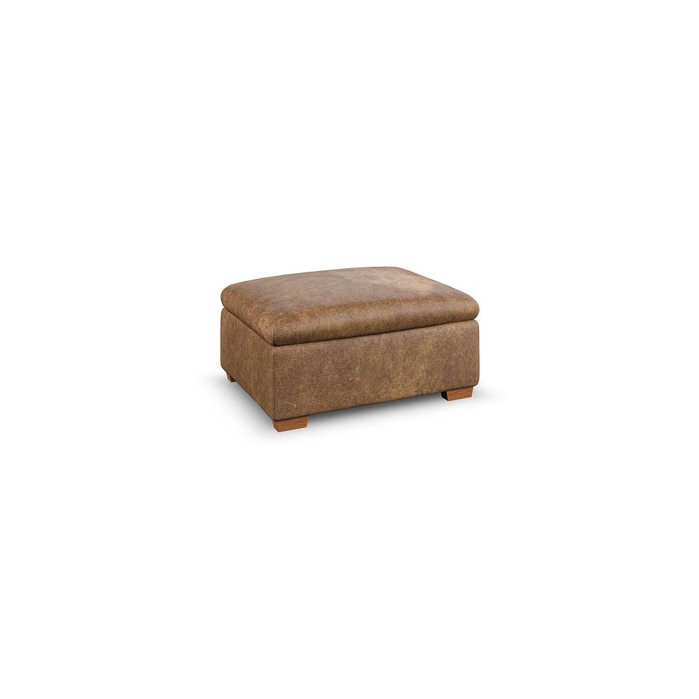 Colorado Storage Footstool in Ranch Brown Fabric 1