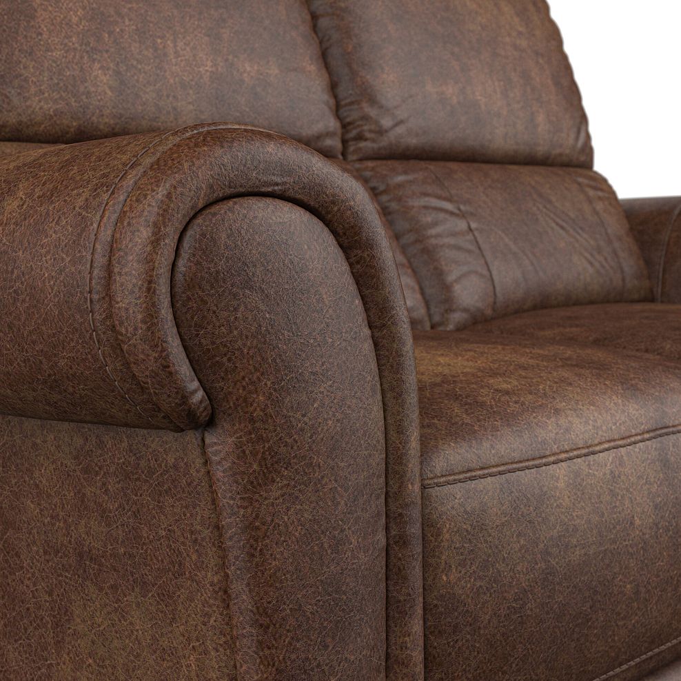 Colorado 2 Seater Electric Recliner in Ranch Dark Brown Fabric 9