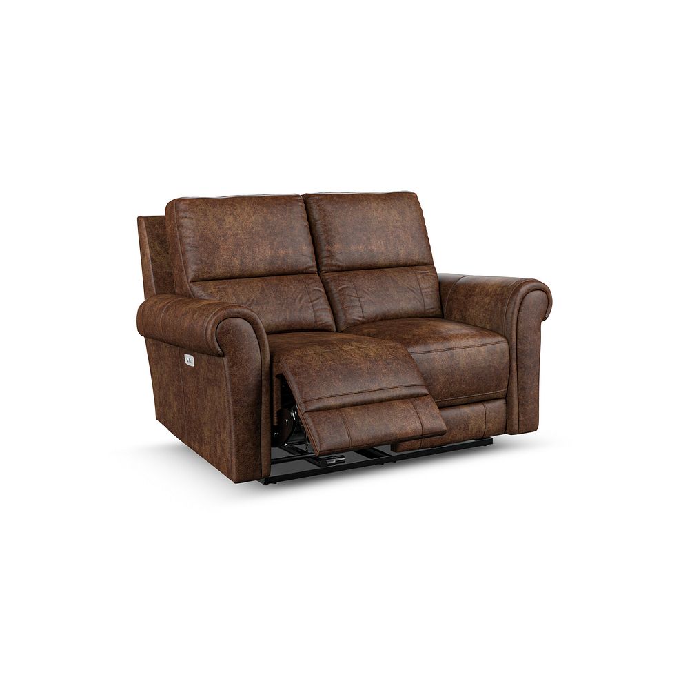 Colorado 2 Seater Electric Recliner in Ranch Dark Brown Fabric 2