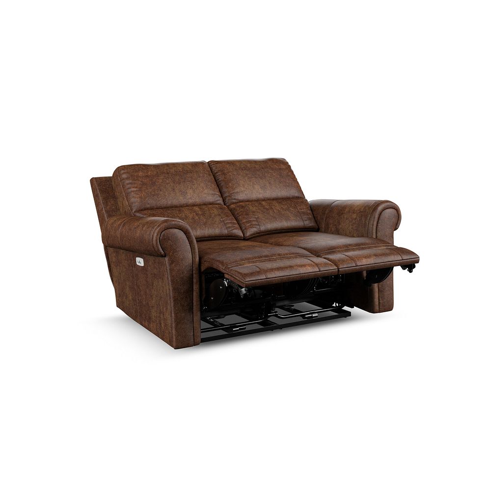 Colorado 2 Seater Electric Recliner in Ranch Dark Brown Fabric 4