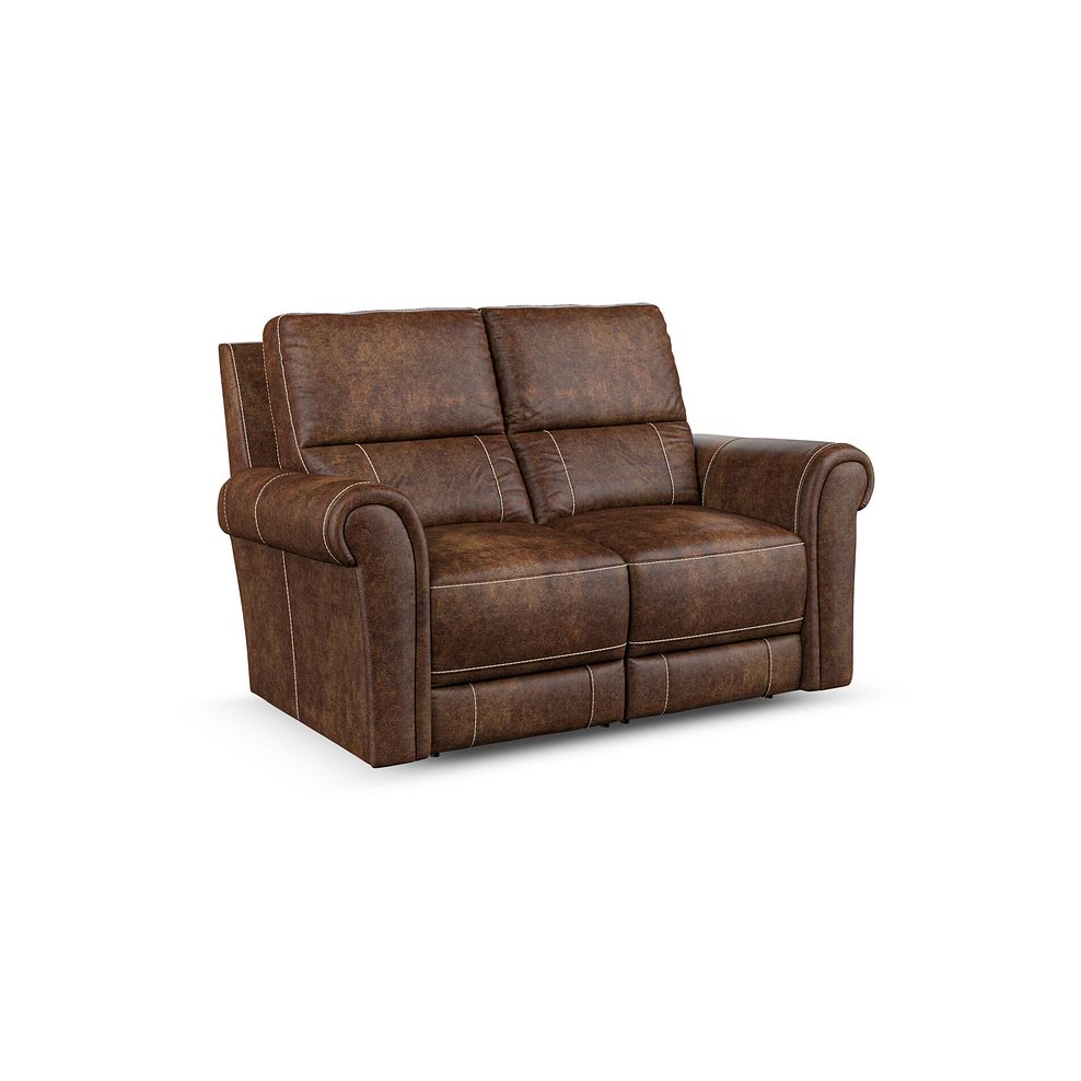 Colorado 2 Seater Sofa in Ranch Dark Brown Fabric 1