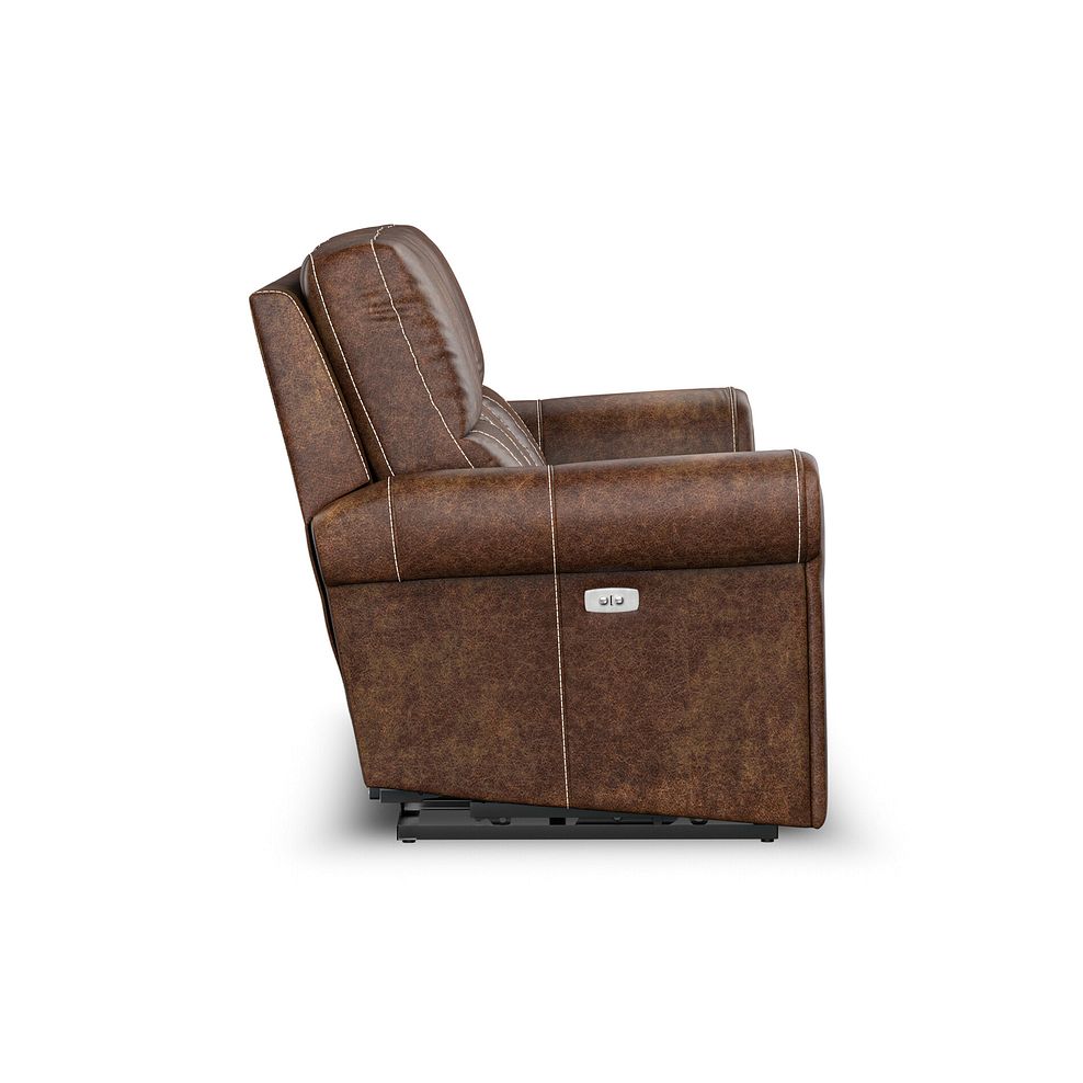 Colorado 3 Seater Electric Recliner in Ranch Dark Brown Fabric 7