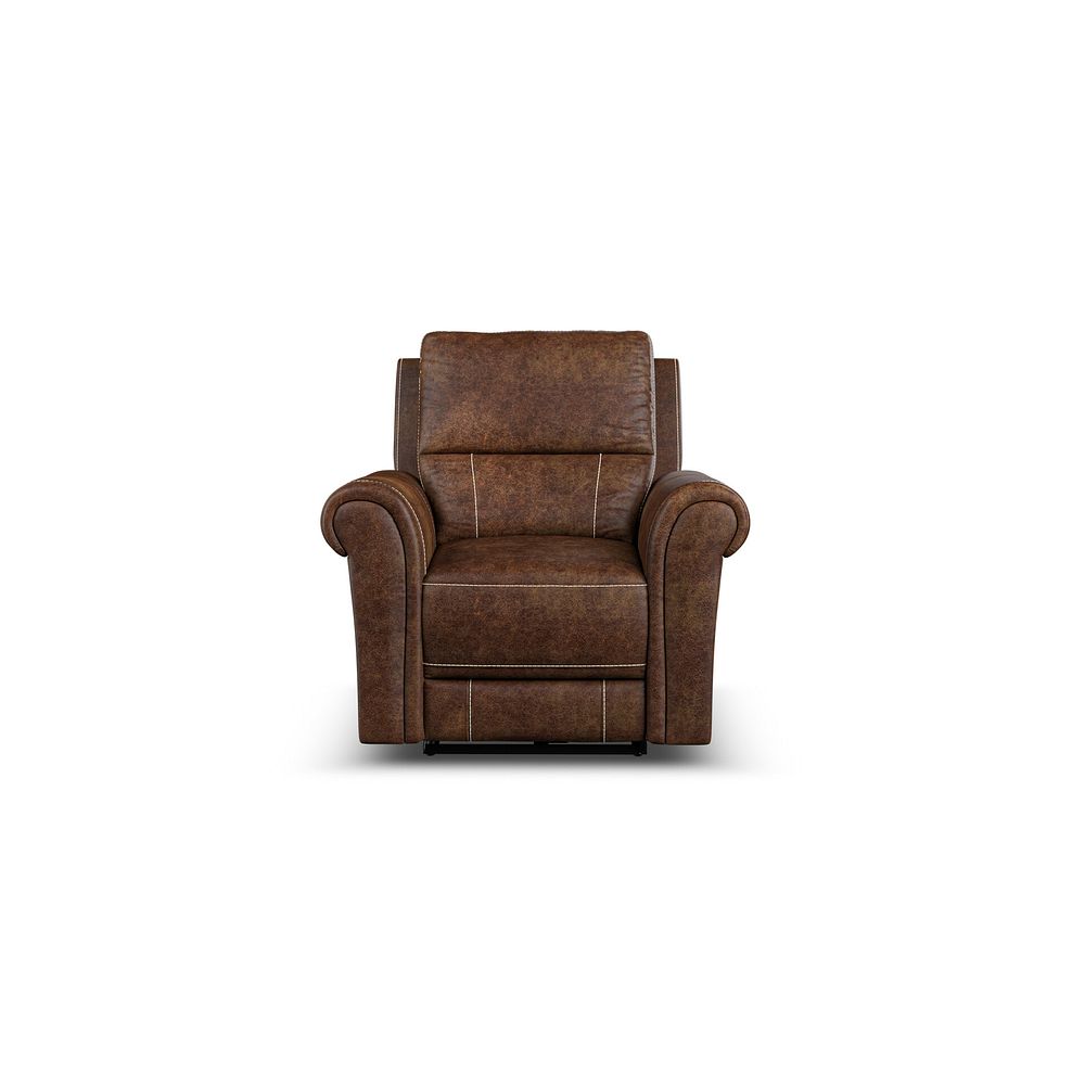 Colorado Electric Recliner Armchair in Ranch Dark Brown Fabric 4