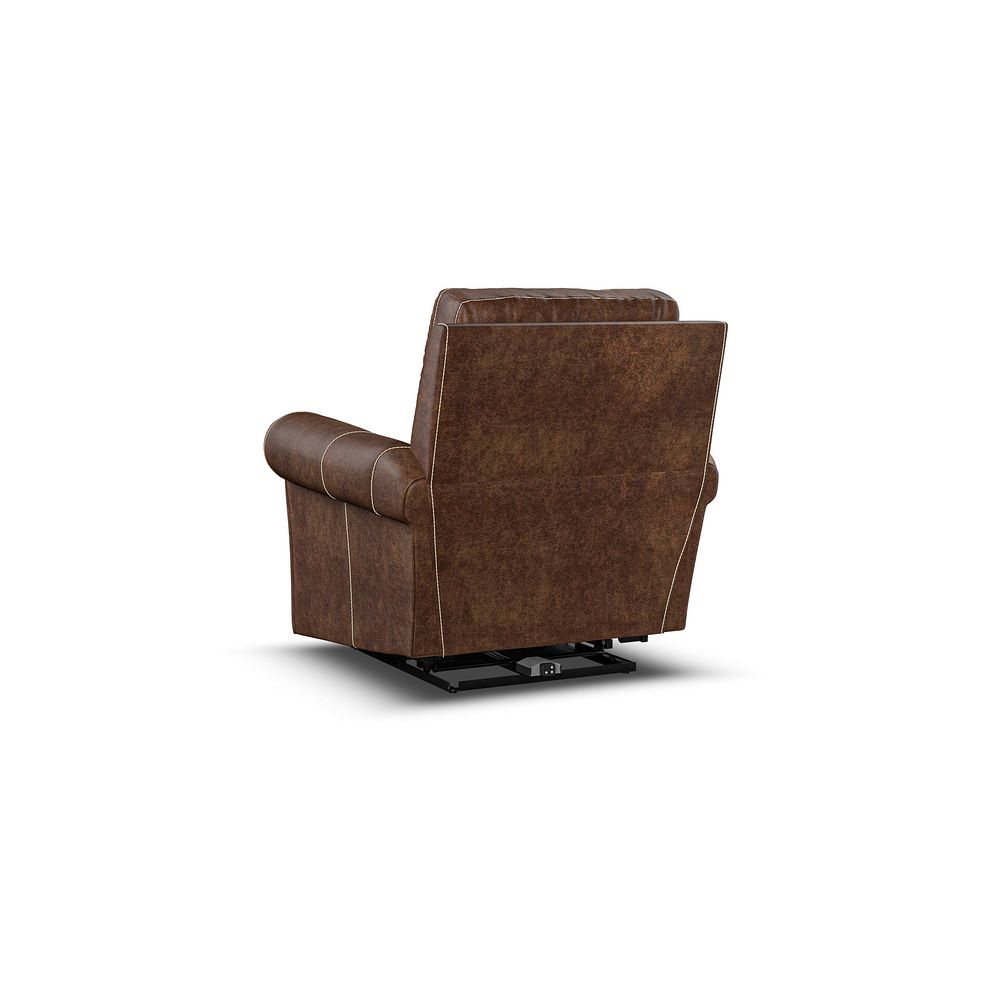 Colorado Electric Recliner Armchair in Ranch Dark Brown Fabric 5