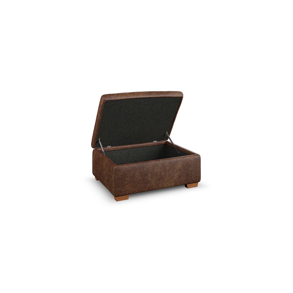Colorado Storage Footstool in Ranch Dark Brown Fabric 2