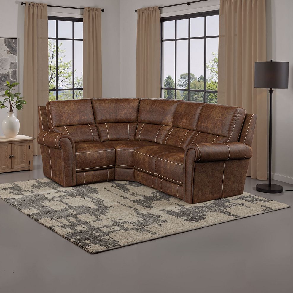 Colorado Right Hand Modular Group 2 in Ranch Dark Brown Fabric 1