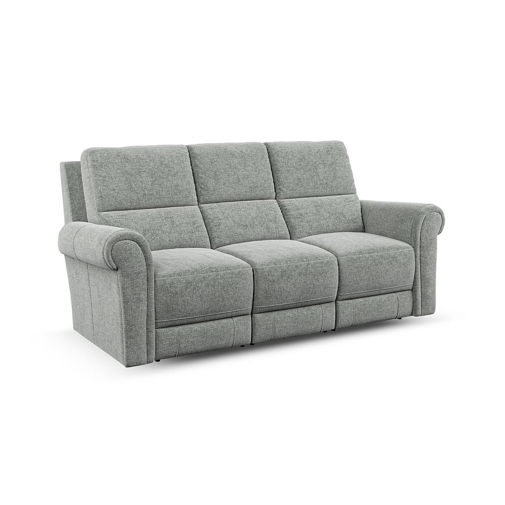 Colorado 3 Seater Sofa in Hopsack Platinum Fabric 1