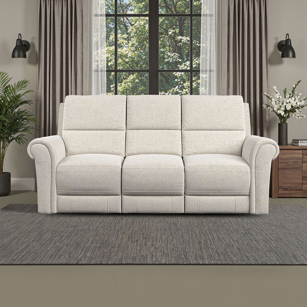 Colorado 3 Seater Sofa in Hopsack Natural Fabric 1