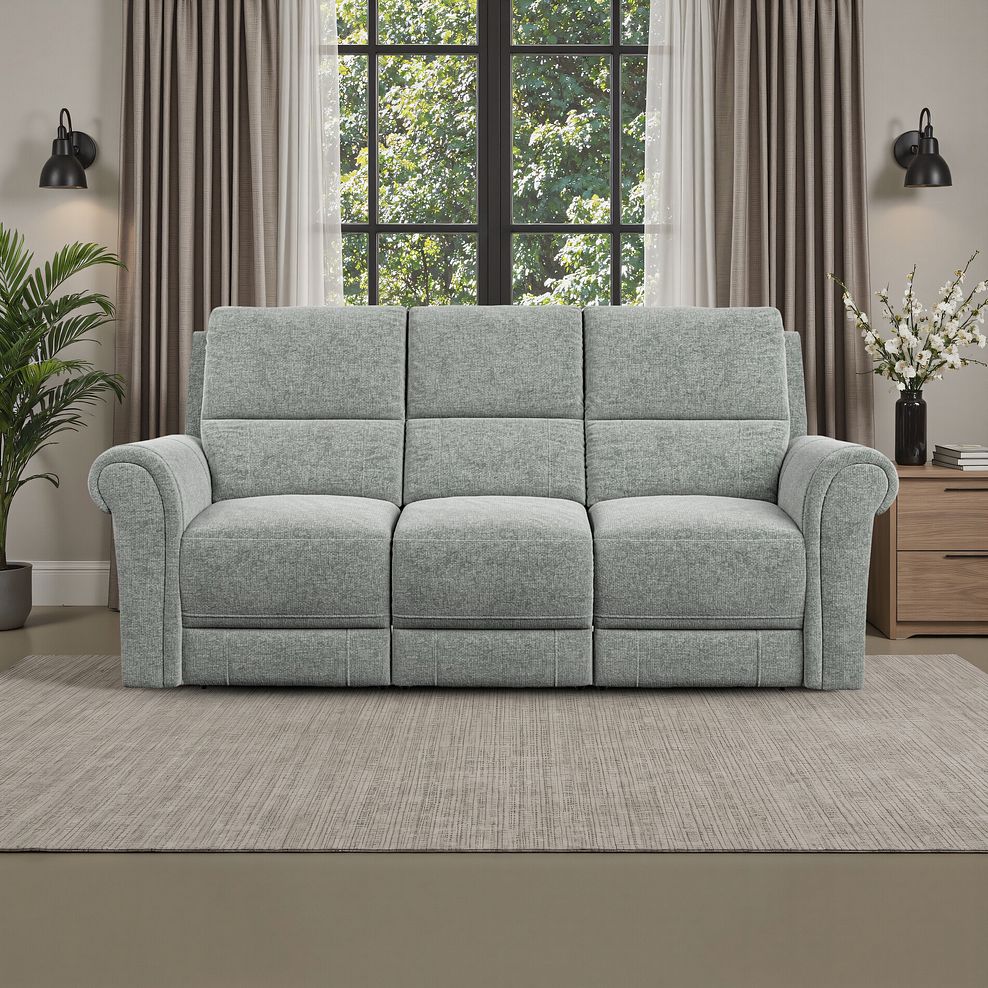 Colorado 3 Seater Sofa in Hopsack Platinum Fabric 9