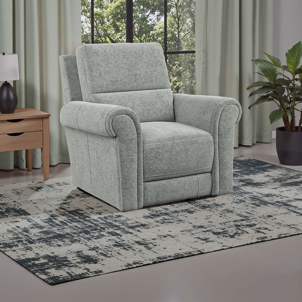Colorado Armchair in Hopsack Platinum Fabric 1