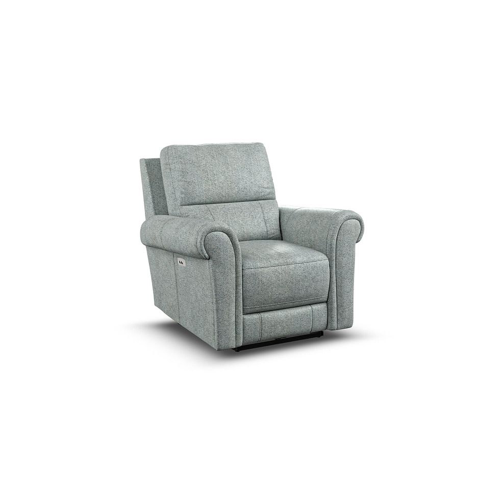 Colorado Electric Recliner Armchair in Santos Steel Fabric 1
