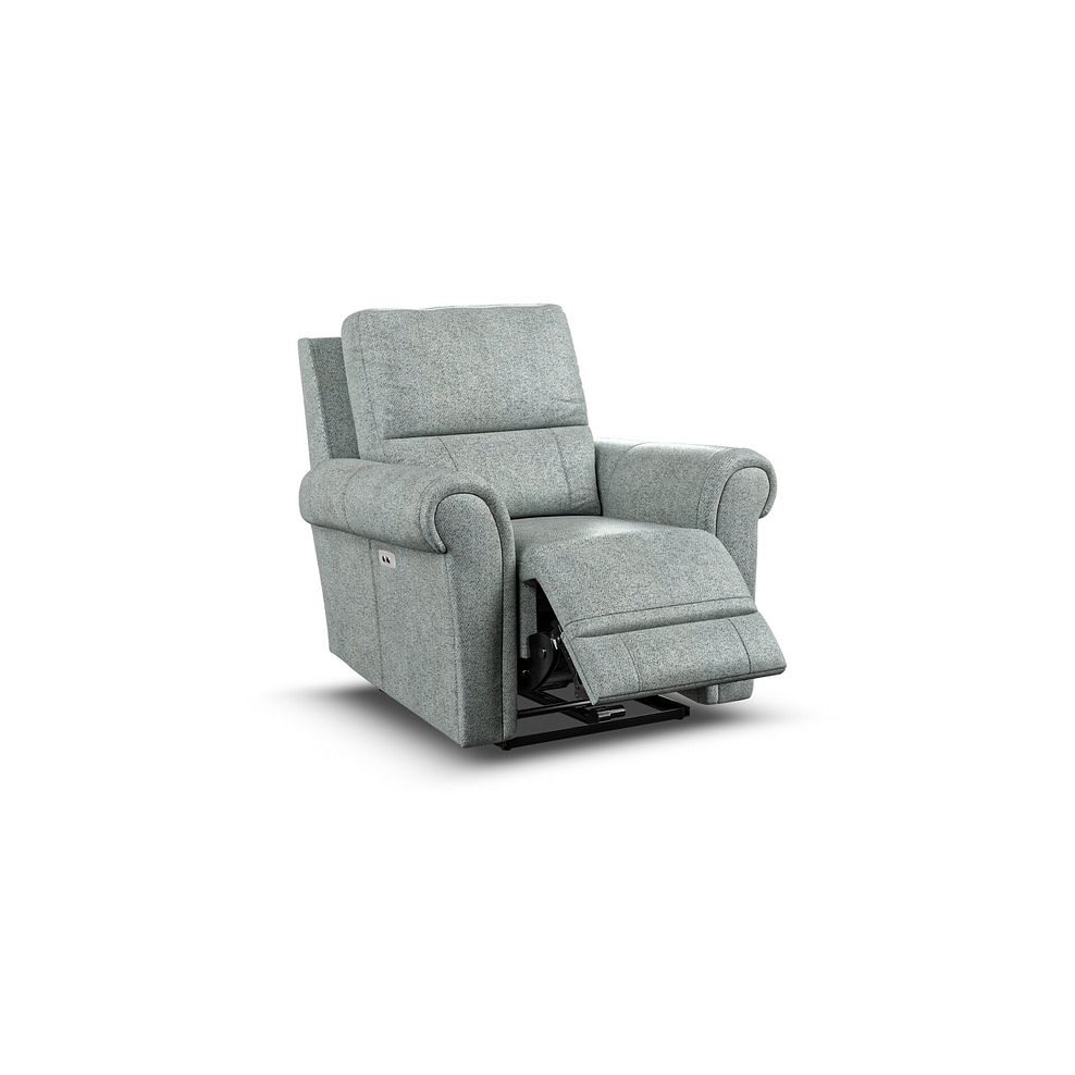 Colorado Electric Recliner Armchair in Santos Steel Fabric 2