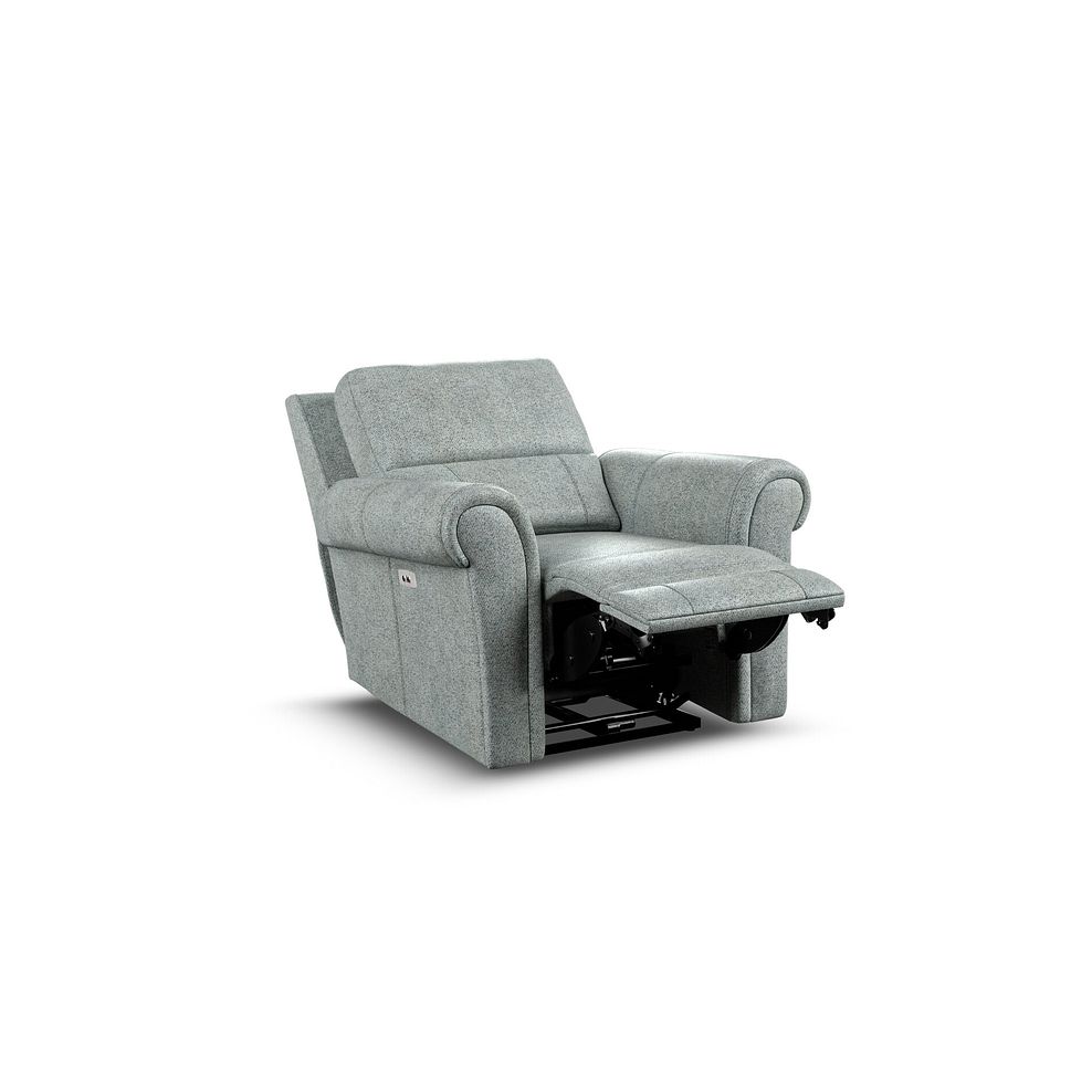 Colorado Electric Recliner Armchair in Santos Steel Fabric 3